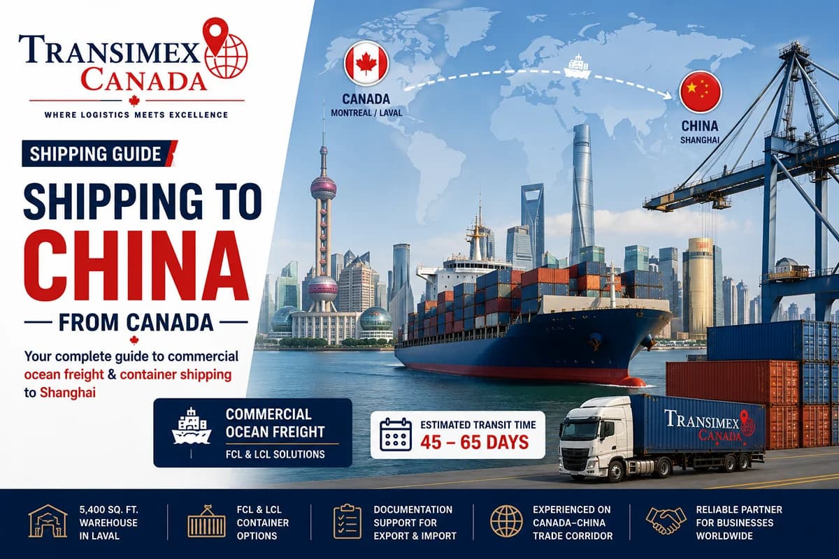 Shipping to China from Canada: Your Complete Guide to Commercial Ocean Freight & Container Shipping to Shanghai